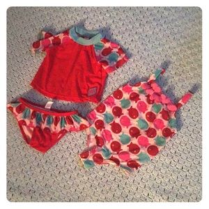 Toddler Fish Bathing Suits- 3 piece set